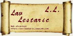 Lav Leštarić vizit kartica